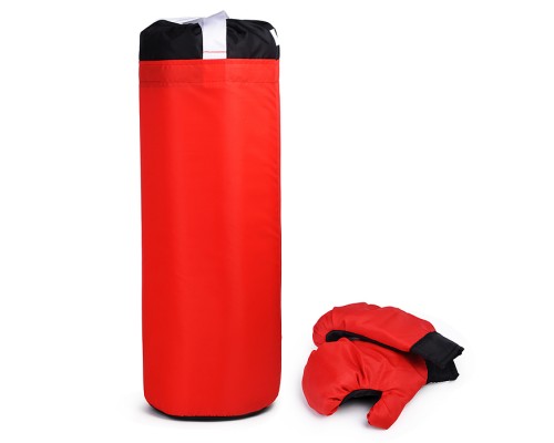 Набор детский игровой (перчатки, груша 70 см.) Оксфорд (черно-красный)