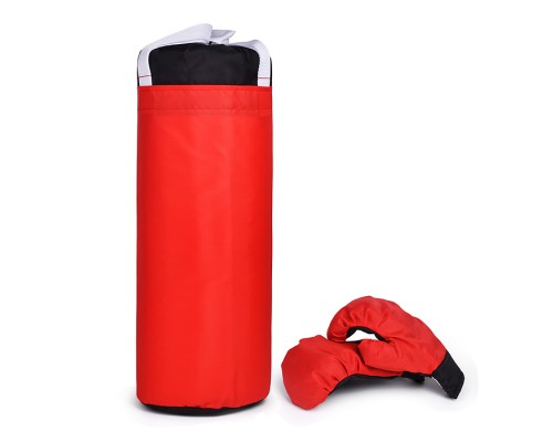 Набор детский игровой (перчатки, груша 60 см.) Оксфорд (черно-красный)