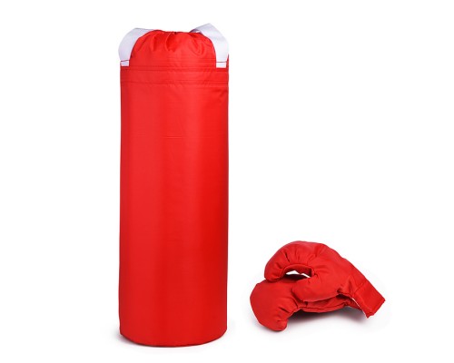 Набор детский игровой (перчатки, груша 70 см.) Оксфорд (красный)
