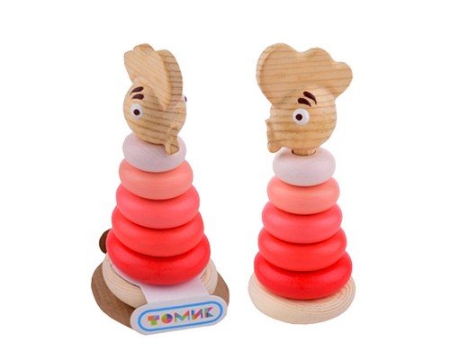 Развивающий набор "Пирамидка" "Петушок" (7 деталей)