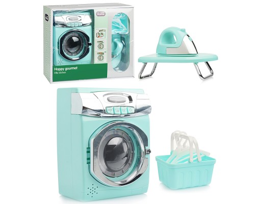 Бытовая техника "Стиральная машина" с аксессуарами, в коробке (цвет мятный)