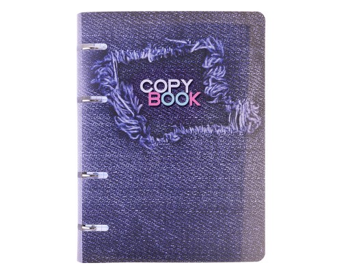 Тетрадь 80л. "Джинса" А5 на кольцах пластиковая обложка