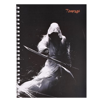 Тетрадь 48л. линейка "Таинственный воин" на гребне