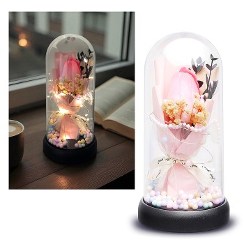 Светильник "Тюльпан" в коробке (розовый) в пакете