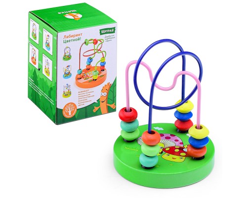 Лабиринт "Веселые грибочки" цветной вид 1