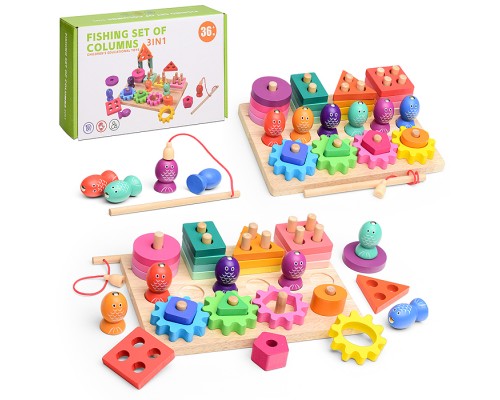 Игра развивающая 3 в 1 "Рыбалка"