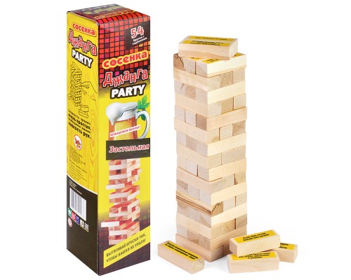 Настольная игра "Джанга PARTY (Сосенка) "Застольная" (большая из натурального дерева)