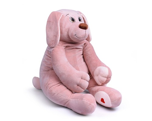 Собака Чарли, 85см (сидя 45 см), пудровый