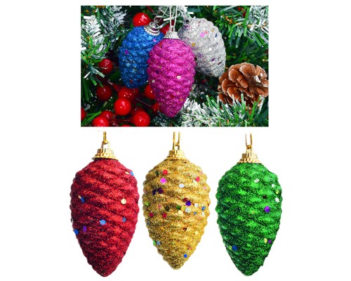 Набор новогодних украшений "Шишки" в пакете