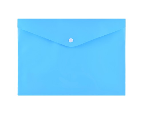 Папка-конверт на кнопке "Pastel" A4 (330x235 мм) 180 мкм, непрозрачная пастельная бирюзовая