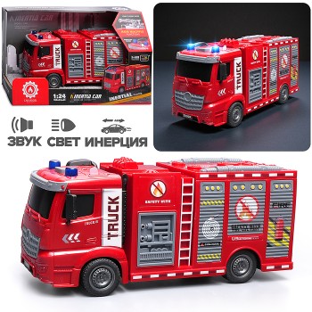 Машина "Пожарная" на батарейках, в коробке