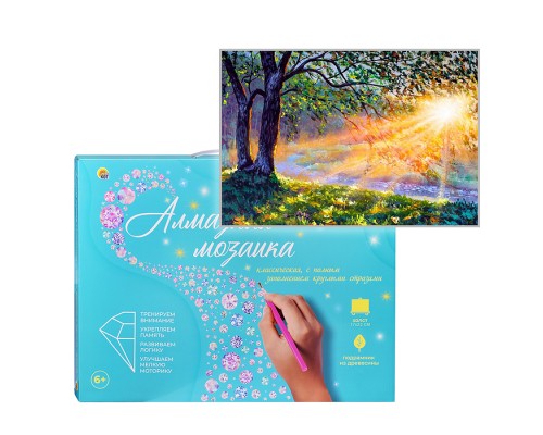 Алмазная мозаика 17х22 "Лучи солнца" с подр., с полным заполн. (20цв) (класс.)
