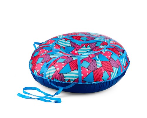 Санки-ватрушка, серия "Принт", 100см, принт "Лоскутки"