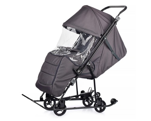 Санки-коляска Снежинка универсал-1 (серебро)