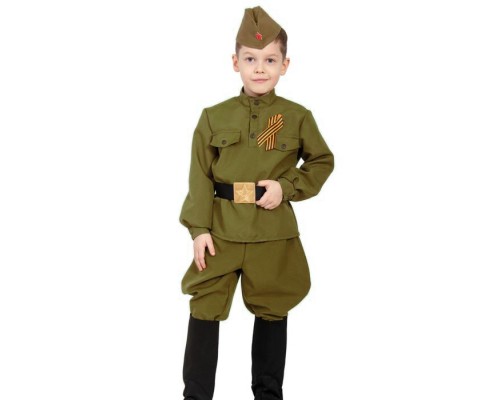 Костюм "Солдатик" (без сапог) текстиль дет. р-р S (рост 110-116)
