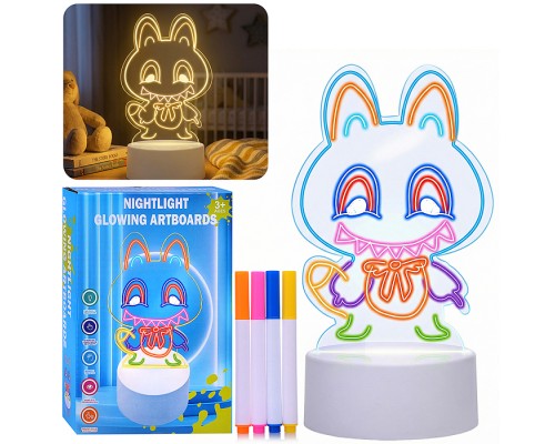 Набор для творчества  "Доска для рисования-светильник Зверек" в коробке