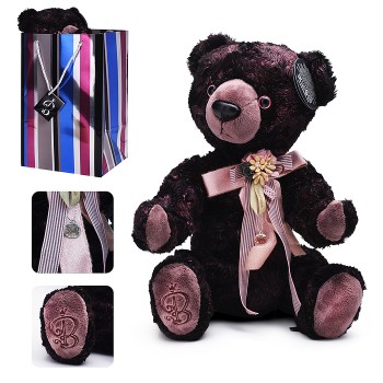 Медведь БернАрт-бордовый  (металлик)