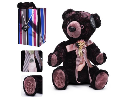 Медведь БернАрт-бордовый  (металлик)