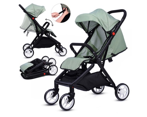 Коляска для кукол прогулочная, складная, с корзиной, цвет хакки