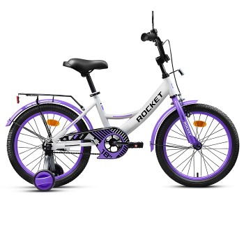 Велосипед 18" Rocket Gem, цвет белый/фиолетовый