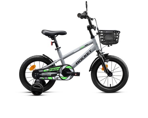 Велосипед 14" Rocket First, цвет серый