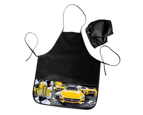 Фартук MINI с двумя карманами 49х39см "Yellowsupercar" в индивидуальной упаковке