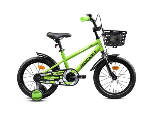 Велосипед 16" Rocket First, цвет зеленый