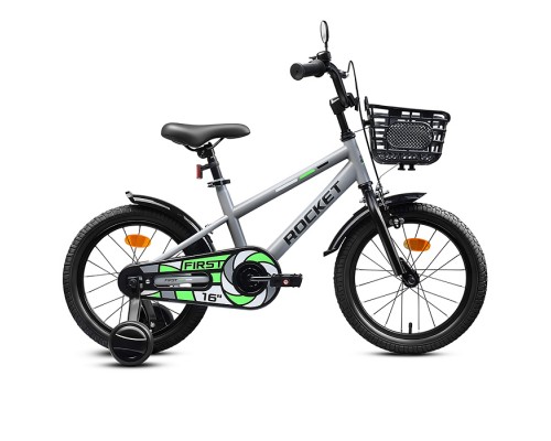 Велосипед 16" Rocket First, цвет серый