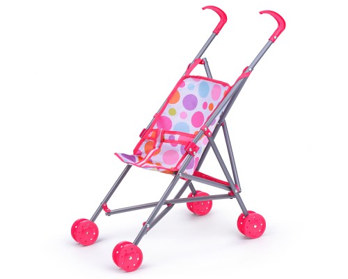 Коляска-трость для кукол, прогулочная, цвет розовый