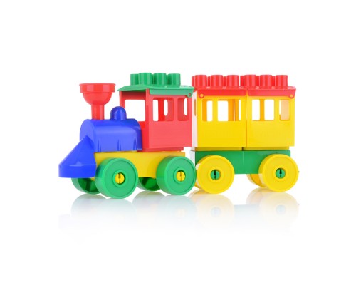 Конструктор Паровоз с одним вагоном