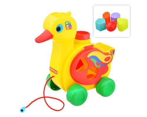 Каталка "Уточка-несушка" (в сетке)