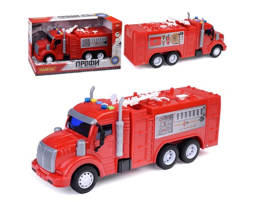 Автомобиль-пожарный "Профи" инерционный (со светом и звуком)