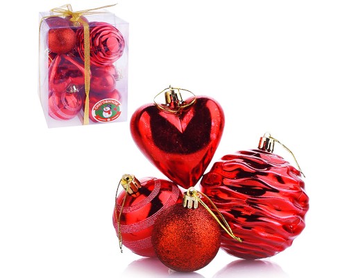Набор новогодних украшений (12шт.) в коробке
