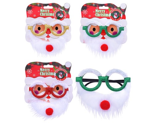 Очки карнавальные "Дедушка Мороз" в пакете