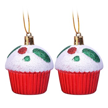 Набор новогодних украшений "Маффины" (2шт х 7см)