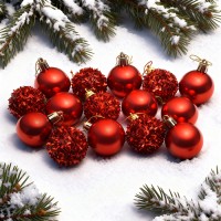 Набор новогодних украшений "Волшебный Новый год" (15шт х 4см)