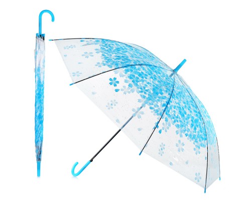 Зонт детский "Красивые цветы" (54см.) голубой