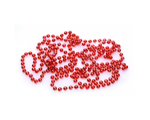 Новогоднее украшение "Бусы" красные, 2,7м., в пакете