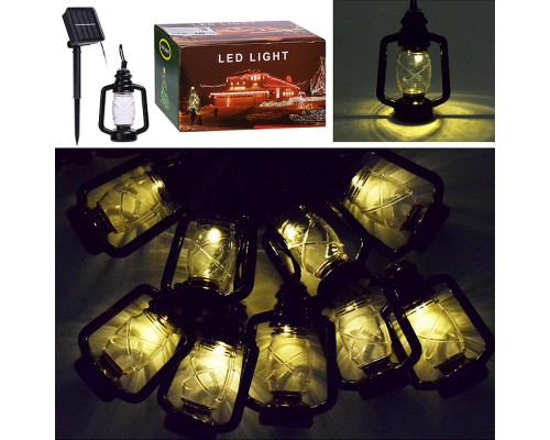 Электрогирлянда 3м, 20 ламп Фонарики, цветная