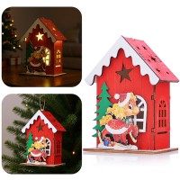 Новогоднее украшение "Домик со светом. Лошадка" в пакете