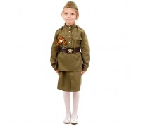 Костюм "Солдатка"(гимнастерка, юбки, пилотка, ремень) размер 164-88