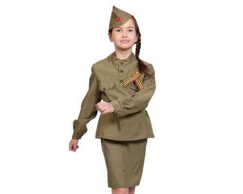 Костюм "Солдаточка" текстиль дет. р-р XL (рост 140-146)