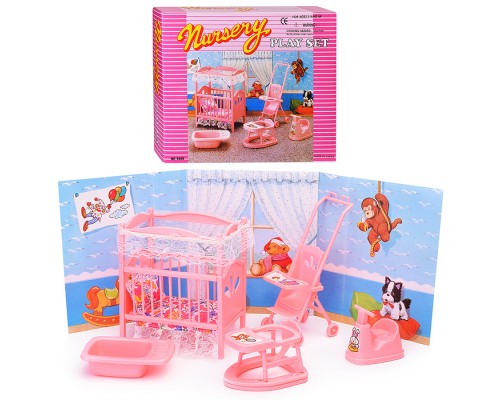 Набор мебели для кукол "Детская комната" в коробке