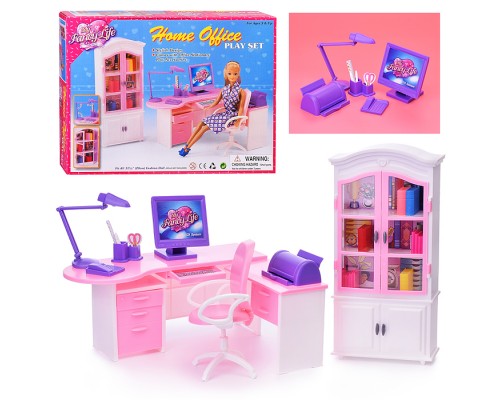 Набор мебели для кукол "Рабочий кабинет" в коробке
