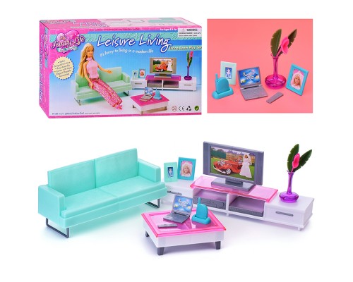 Набор мебели для кукол "Уютная гостинная" в коробке