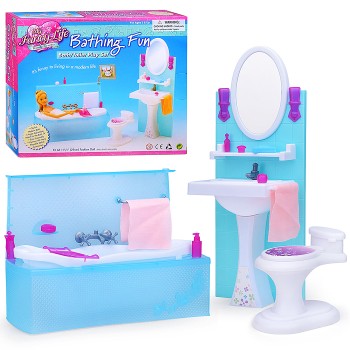 Набор мебели для кукол "Ванная комната" в коробке