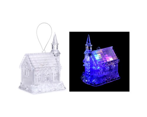 Фигура новогодняя светящаяся "Домик новогодний" 10см