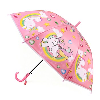 Зонт детский "Радужная единорожка" (цвет светло-розовый) (50см.)