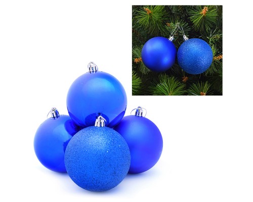 Набор шаров "Новогодняя ночь" (8см) в пакете