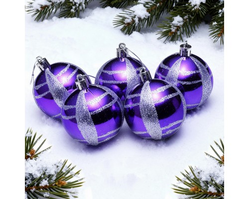 Набор шаров "Розовый опал" (6см) в пакете